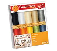 Gütermann Creativ 10 Bobine di Cotone 100%, Multi-Coloured, 10x 100m, 1000 unità