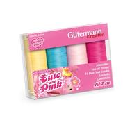 Gütermann Creativ Cute and Pink Set di Fili da Cucito - Fili Universali per Cuciture e Punto Indietro, Poliestere, 4 x 100m - 1 Set
