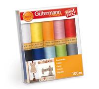 Gütermann creativ Set filo da cucito con 10 bobine Cotone 100 m in diversi colori