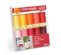 Gütermann creativ Set filo da cucito con 10 bobine Cucitutto 100 m in diversi colori