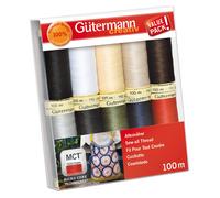 Gütermann creativ Set filo da cucito con 10 bobine Cucitutto 100 m nei colori ba