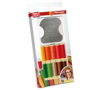 Gütermann creativ Set filo da cucito con 10 bobine Cucitutto 100 m nei colori preferiti di Inge + una sagoma da disegno e da stirare