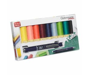 Gütermann creativ Set filo da cucito con 10 bobine di Cucitutto 100 m in diversi + la Matita portamine di PRYM