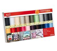 Gütermann creativ Set filo da cucito con 20 bobine Cucitutto 100 m nei colori base