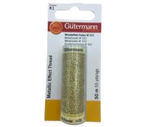 GüTERMANN - Filo da cucire, effetto metallizzato, w 331", SB, nr 24, colore: Nero