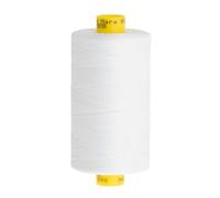 Gütermann Filo per cucire GUTERMANN A&E MARA su rocchetto - Lucido, resistente - Per abbigliamento, calzature, pelletteria, arredamento - 100% poliestere - 80/800m - Colore bianco 800 - 3x3x7,5cm