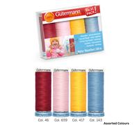 Gütermann Filo Set: Repellente Acqua : 4 X 100m: Assortito Valore Confezioni