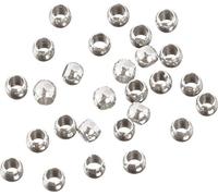 Gütermann/Knorrprandell 2230875 - Perline con Fori (Platino, 2mm, 30 Pezzi)