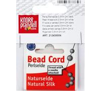 Gütermann/KnorrPrandell 2438004 - Filo di Seta per Perle 0,3mm, Confezione da 2 Metri, Colore: Bianco