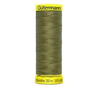 Gütermann Maraflex - Filo da cucito elastico, 150 m, colore: verde oliva caldo