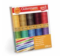 Gütermann Set Di Fili In Cotone Naturale C No. 50 - 10 X 100m - Assortiti