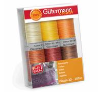 Gütermann Set Di Filo Da Cucito Cotone N. 30 - 6 X 300m - Col.2