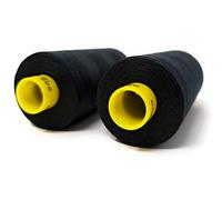 Gütermann Sew All Fil Mara 120 - Set di 2 fili da cucire, in poliestere, 1000 m, universale, antistrappo e resistente ai raggi UV, colore: nero, 2)