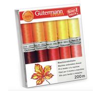 Gütermann Sulky Rayon 40 Filati Per Ricamo Macchina SUNRISE - Set Da 10 Bobine