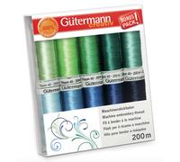 Gütermann Sulky Rayon 40 Filo Per Ricamo PARADISE Per Macchina - Set 10 Bobine