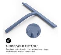 Gütewerk by blumfeldt Blaze - Tergivetro per doccia, 28 cm, rivestimento in silicone, nucleo in acciaio inox, design moderno