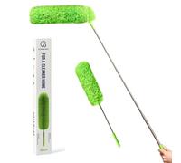 GÜTEWERK DUSTR spolverino con Manico Lungo Fino a 252 cm - Piumino per spolverare - spolverino Microfibra Lavabile - acchiappa Polvere - Dust Cleaner Retractable Piumino telescopico Testa ruotabile