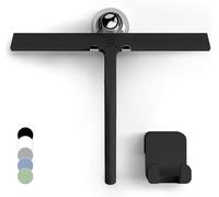 GÜTEWERK Tergivetro in silicone per doccia 23 cm, supporto 2 in 1, Nero