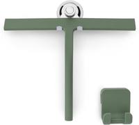 GÜTEWERK Tergivetro in silicone per doccia 28 cm, supporto 2 in 1, Verde