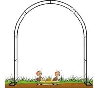 GueTTO Arco da Giardino in Metallo Nero Antiruggine, Trellis Facile da Assemblare per Rosa Rampicante & Clematide, Portico Decorazione Patio Esterno Balcone Giardino, Acciaio Durabile,W300*H220cm