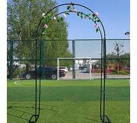 GueTTO Arco da Giardino Metallo Nero Antiruggine, Trellis Facile da Assemblare per Piante Rampicanti, Portico Rosa & Fiore, Decorazione Cortile Patio Esterno, Acciaio Stabile,W120*H220cm