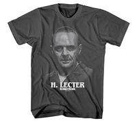 GUEWBF Silence of The Lambs Hannibal Lecter Killer Profile Men's T-Shirt Cannibal Seria BlackXL