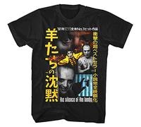 GUEWBF Silence of The Lambs Japanese Movie Poster Men's T-Shirt Hannibal Lecter BlackM