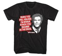 GUEWBF Step Brothers Gonna Punch You Square in The Face Men's T Shirt Slogan FerrellBlackS