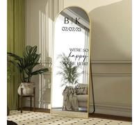 Gufacai Adesivi a specchio in vinile con scritta "Welcome to the wedding", personalizzabili, con nome, data, cartello per matrimonio, compleanno, decorazione per feste di compleanno (nero, 42 x 69 cm)