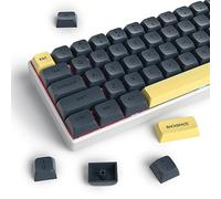 Guffercty kred, 142 copritasti neri in polibutilentereftalato (PBT), profilo XDA, layout americano e ISO, per tastiere meccaniche da gaming 60%, 65%, 75%, 100% (gentleman)