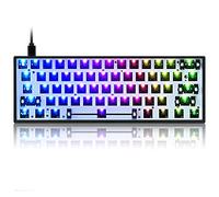 Guffercty kred GK61X - Custodia per piastra PCB, 60%, tastiera RGB sostituibile a caldo, kit fai da te cablato Tyce-C per interruttore a 3/5 pin (GK61X nero)