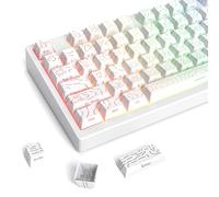 Guffercty kred Set di 135 tasti bianchi per tastiera incisa lateralmente, profilo in PBT Cherry Caratteri traslucidi compatibili con interruttori MX (linea modulo)
