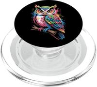 Gufi Colorati Gufo Uccello Animale Natura Arte Creativa PopSockets PopGrip per MagSafe