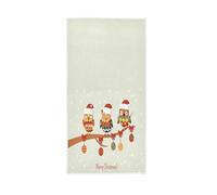 Gufi di Natale Palline Asciugamani Inverno Neve Ramo di un albero Decorazione Asciugamano da cucina Qualità Premium Salvietta da bagno 30 x 15 pollici per ospiti in spiaggia Hotel Spa Palestra Sport Y