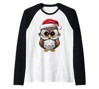 Gufi Natale Maglia con Maniche Raglan