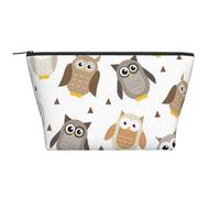 Gufi simpatico cartone animato, Borsa da toilette Borsa per trucco Borsa per cosmetici Borsa da toilette da viaggio portatile