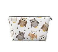 Gufi simpatico cartone animato, Borsa da toilette Borsa per trucco Borsa per cosmetici Borsa da toilette da viaggio portatile