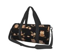 Gufi svegli del fumetto marrone, Borsone da viaggio di grande capacità Borsa rotonda Borsa da viaggio sportiva Borsa da viaggio Borsa da fitness