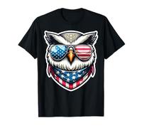 Gufo 4 luglio American Independence Day USA Patriotic Maglietta