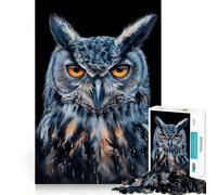 Gufo ad acquerello, puzzle da 1000 pezzi per adulti, gioco di sfida mentale, divertimento da fare insieme, taglio di qualità, (38x52cm)