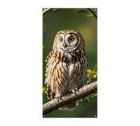 Gufo Albero Rami Copertura Porta Banner 90x180cm Festone Festone Stagionale Cartello di Benvenuto Decorazione Verticale Porta Appeso Per Portico Ingresso Giardino Decor