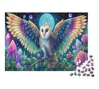Gufo alla luce della luna Puzzle 1000 Pezzi Idea Regalo Uomo E Donna Gufo alla luce della luna Art Print Giochi Educativo Sfida Regalo Intrattenimento Creativo Erwachsene Kinder Ab 8 Jahren 70x50cm