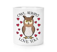 Gufo Always Love You Trucco Pennello Matita Pentola - Funny I Will Valentines