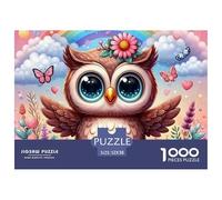 Gufo Arcobaleno Puzzle 1000 Pezzi Carta per Adulti Farfalla Set Puzzle 1000 Pezzi Relax Casa Regalo 52x38cm/1000pcs