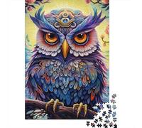 Gufo Artistico Vintage Puzzle 1000 Pezzi Carta per Adulti Foresta Notturna Gioco Relax Decor Regalo 70x50cm/1000pcs