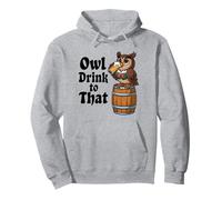 Gufo Bere A Quel Gufo Bere Una Birra Divertente Bar Felpa con Cappuccio
