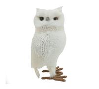 Gufo Bianco 17x16 H 45 Decorazione Addobbi Composizioni Natale