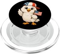 Gufo bianco bandiera USA 4 luglio Giorno dell'indipendenza ragazzi ragazze bambini PopSockets PopGrip per MagSafe