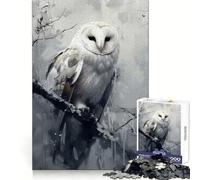 Gufo bianco nella nebbia Puzzle per ragazzi 1000 pezzi Puzzle per la concentrazione e il relax Incastra bene i pezzi Regalo memorabile (38x26cm)