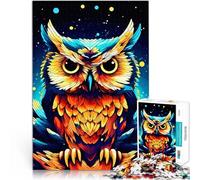 Gufo colorato puzzle 1000 pezzi per adulti Giocattoli che creano dipendenza e sfidano l'intelligenza del cervello con pezzi completamente interconnessi di forma casuale 38x26cm